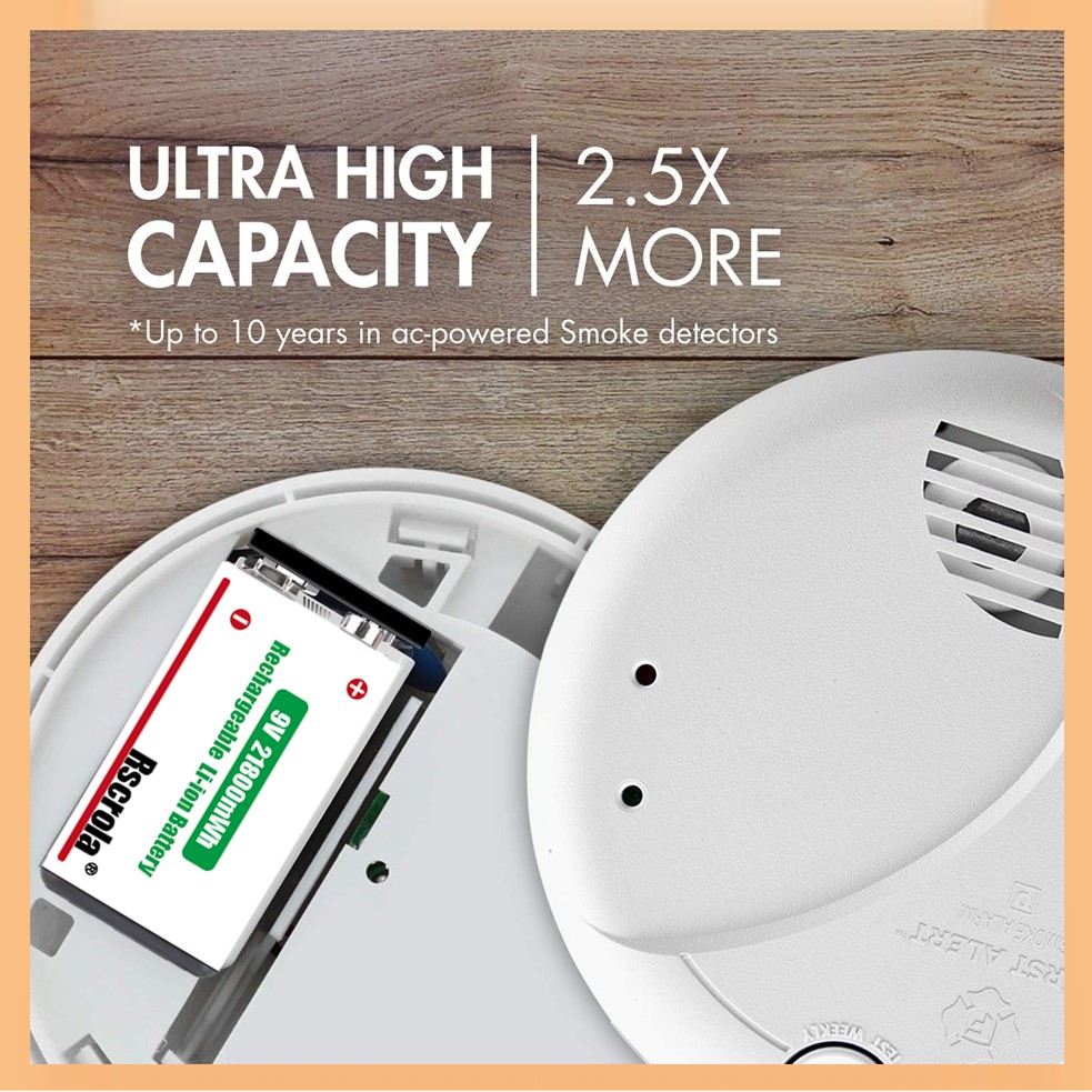 Wiederaufladbarer 9-V-Akku, 21 – Smoke Detector Interconnected Bewertung und Preis